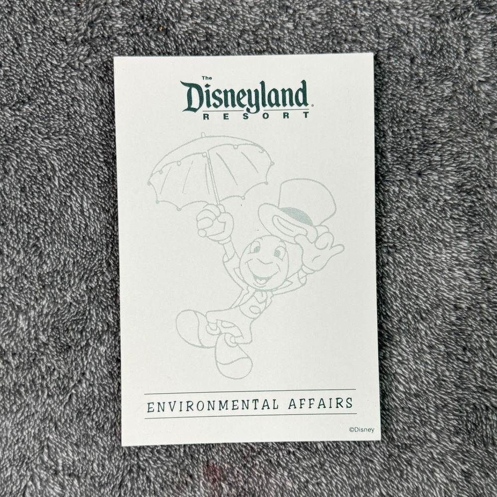 Rare Disneyland Resort Environmental Affairs Disney Character Notepad Memo Pad